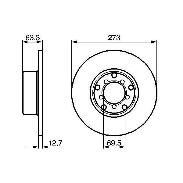 BOSCH FREN DİSKİ  115 ÖN 70 LİK (A1154211112)