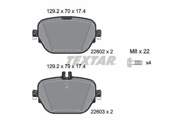 TEXTAR FREN BALATASI 213 ARKA (A0004209900)
