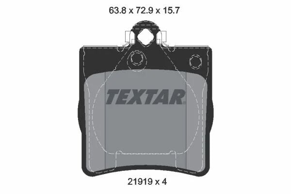 TEXTAR FREN BALATASI 203/210/209 ARKA TEK PİMLİ (A0024207420)
