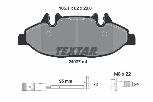 TEXTAR FREN BALATASI 639 ÖN E.M.   VIANO FİŞLİ (A0064204320)