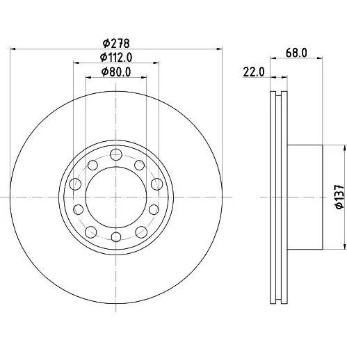 HELLA PAGID FREN DİSKİ ÖN W126 (401)