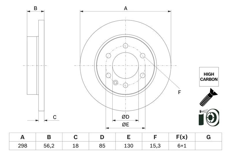 BOSCH FREN DİSKİ 907/910 ARKA (A9104232100)