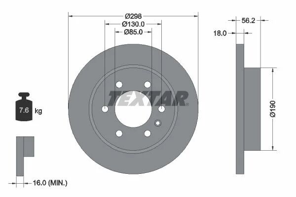 TEXTAR FREN DİSKİ 907/910 ARKA (A9104232100)