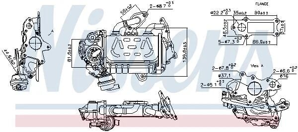 NISSENS EGR SOĞUTUCUSU M654  W205/213/238/253/447 (A6541407600)