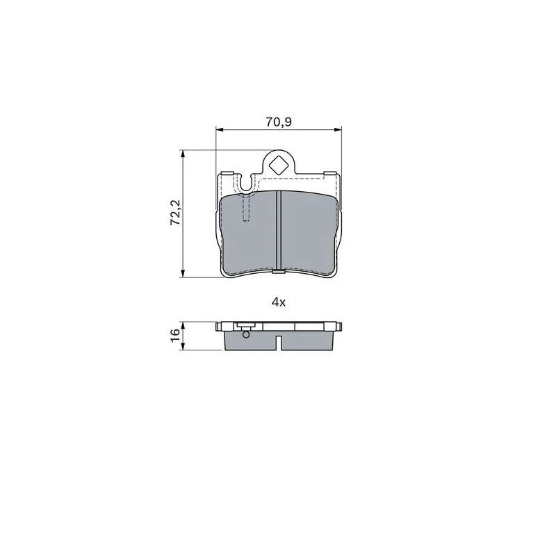 BOSCH FREN BALATASI 220 ARKA   -- 02 (A0034201920)