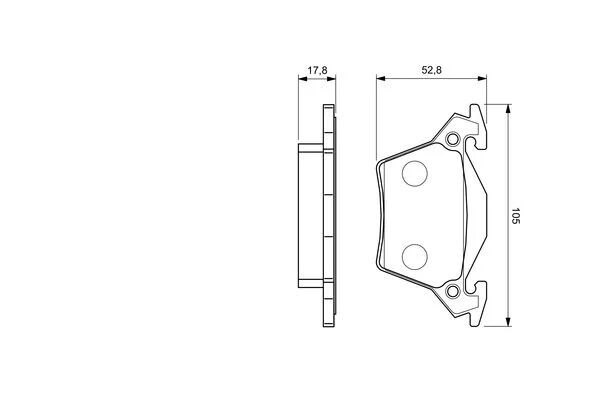 BOSCH FREN BALATASI 638 VITO CDI ARKA Y.M. KULAKLI (A0034200220)