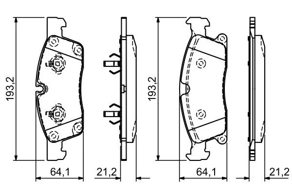 BOSCH FREN BALATASI 166/292 ÖN  JEEP WK (A0004209600)