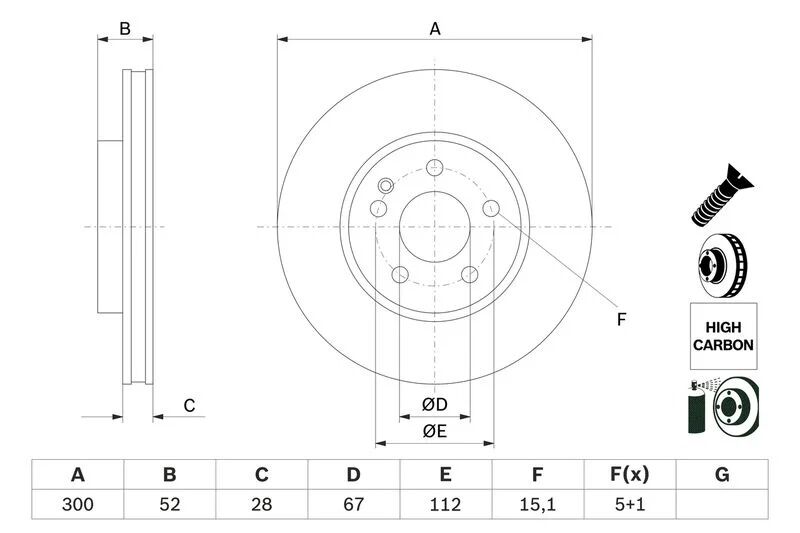 BOSCH FREN DİSKİ  VIANO 447 ÖN    111 CDI (A4474210312)