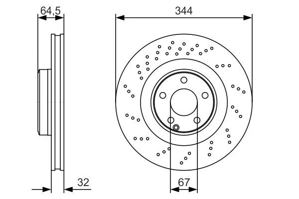 BOSCH FREN DİSKİ  212/172 ÖN  4 MATIC (A0004211612)