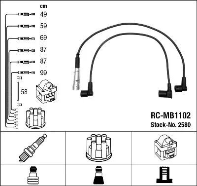 NGK BUJİ KABLOSU M110-W126/W460 (A1101507018)