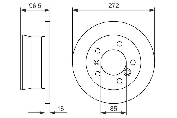 BOSCH FREN DİSKİ  SPR.ARKA BÜYÜK  LT 35 (2D0615601A)