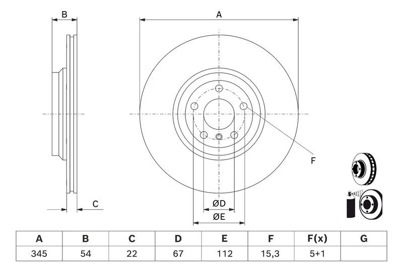 BOSCH FREN DİSKİ  166 ARKA  ML/GL  4 MATIC (A1664230312)