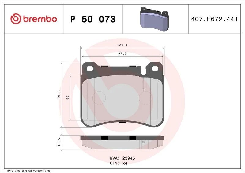 BREMBO ÖN FREN BALATASI. W203-209. 2002-15. (A0044205120)