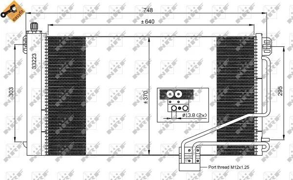 NRF KLİMA RADYATÖRÜ 203/209 (A2035001254)