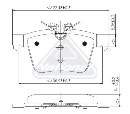 HELLA PAGID ARKA FREN BALATASI. W205. T25353 (A0004203602)