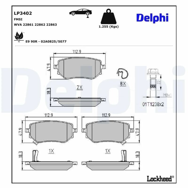 DELPHI FREN BALATASI 470 ARKA X CLAS / NAVARA 2015- (A4704230600)