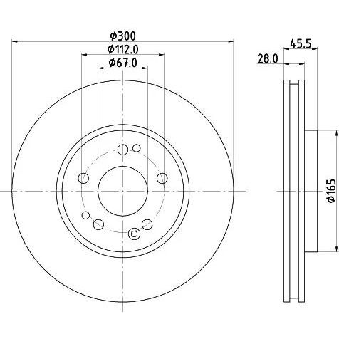 HELLA PAGID FREN DİSKİ ÖN W124 (851)