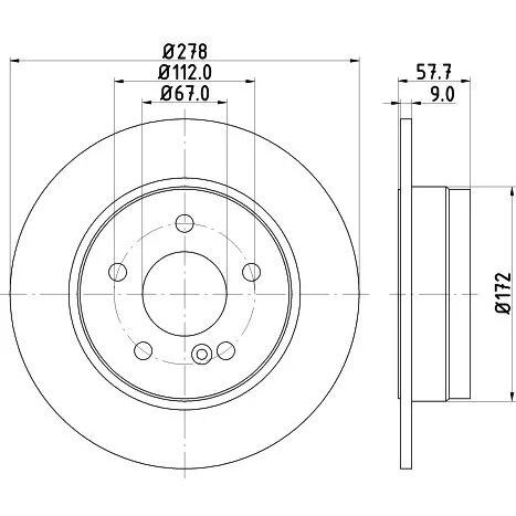BREMBO FREN DİSKİ ARKA W204 (A2044230512)