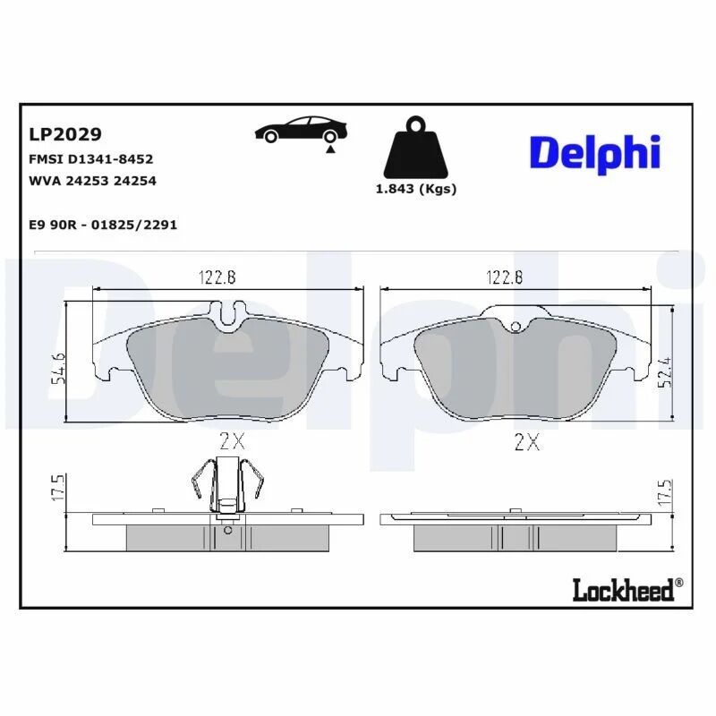 DELPHI FREN BALATASI 204/207 ARKA / GLK (A0054200720)
