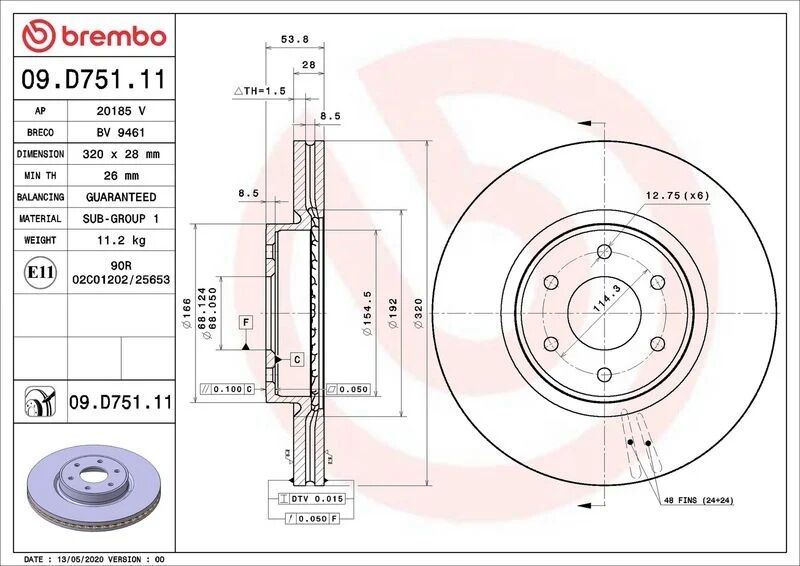BREMBO FREN DİSKİ ÖN W470 (A4704210200)