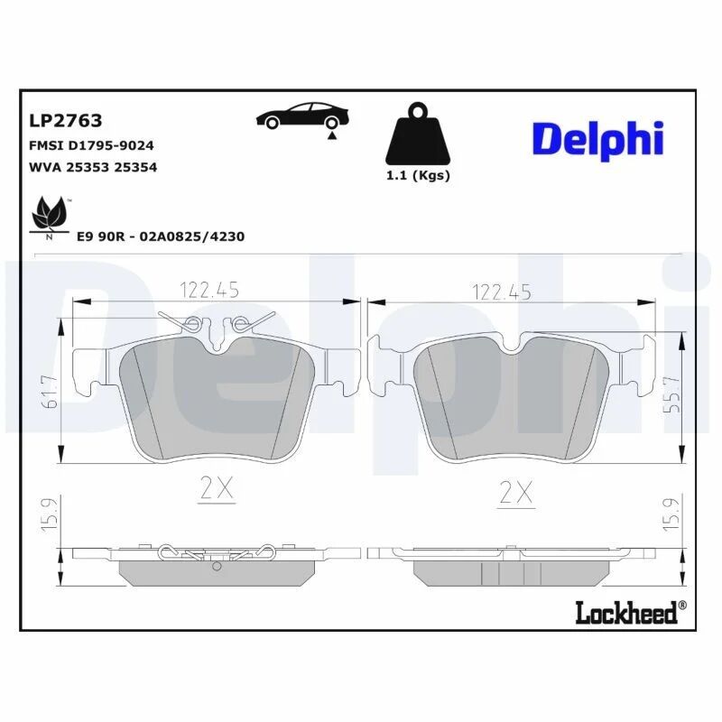 DELPHI FREN BALATASI 205 ARKA (A0084201320)