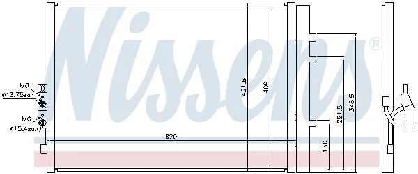 NISSENS KLIMA RADYATÖRÜ F25 N52 618×421X16 (64539216144)