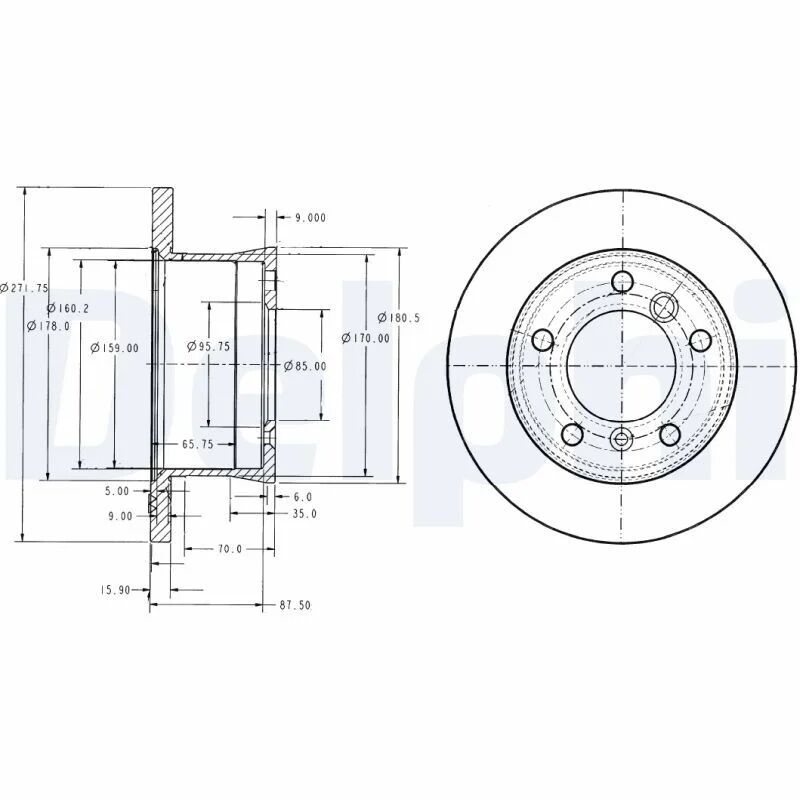 DELPHI FREN DİSKİ  SPR.ARKA BÜYÜK  LT 35  TAKIM (2D0615601A)