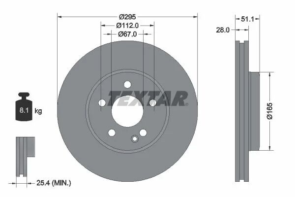 TEXTAR ÖN DİSK 176/246/117/156 4MATIC (92254803)