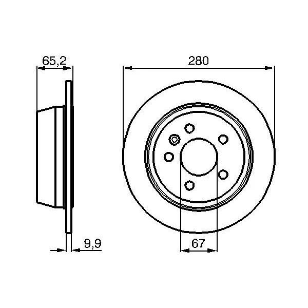 BOSCH FREN DİSKİ 638 ARKA TEK (A6384230112)