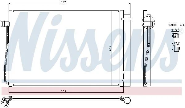 NISSENS KLIMA RADYATÖRÜ E60 E65 M54 N62 590×417X16 (64509122825)