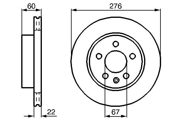 BOSCH FREN DİSKİ 638 ÖN TEK (A6384210112)