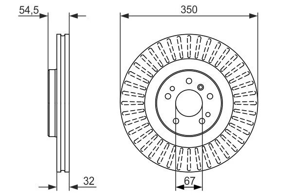 BOSCH FREN DİSKİ  164 (ML) ÖN       (18'' JANT) TEK (A1644210512)
