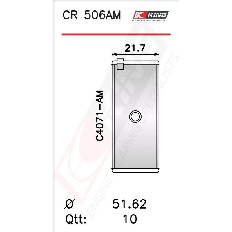 Kıng Motor Kol Yatak 602 0 25 (CR506AM025)