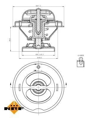 NRF TERMOSTAT 80? M601/M602/M603/M605/M606 (725068)