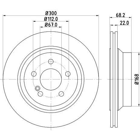 OPTIMAL ARKA FREN DİSKİ. W204-211-218. GLK. (7782C)