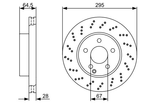 BOSCH FREN DİSKİ  204 ÖN   (SPORT) TEK (A2044210912)