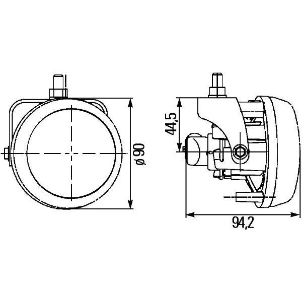 HELLA SİS FARI 204/164/209 R AMG (A2048202256)