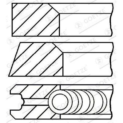 GOETZE SEKMAN 601-602-604 89.00 MM    2.5 * 2 * 3 (A0020302624)