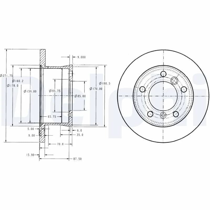 DELPHI FREN DİSKİ  SPR.ARKA BÜYÜK  LT 35  TAKIM (2D0615601A)
