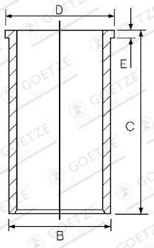 GOETZE SİLİNDİR GÖMLEĞİ  611/646 88 MM STD  SPR/VITO CDI (A6110110010)