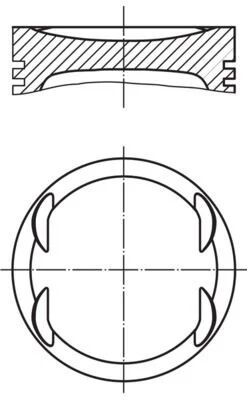 MAHLE PİSTON.271 82.00 mm 204 C 180 KOMP. 82 L 86 (A2710302217)