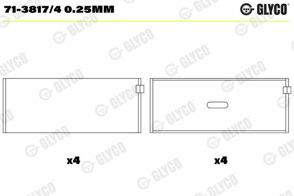 GLYCO KOL YATAK. M102-111-601. 0,25. TAKIM. (A1020384511)