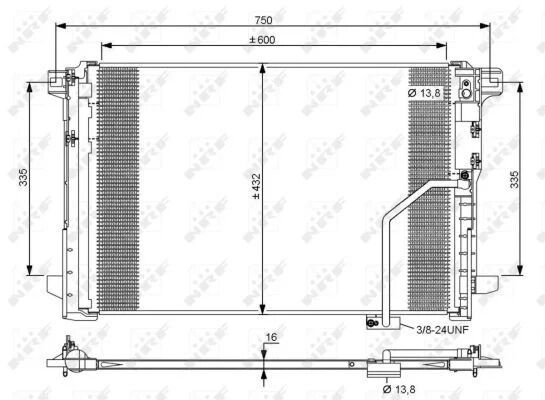 NRF KLİMA RADYATÖRÜ 204/212 (A2045000654)