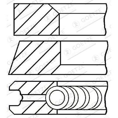 GOETZE SEKMAN 646 88.00 MM SPR/E270/S320 CDİ   2,5*2*3 (A6460300324)