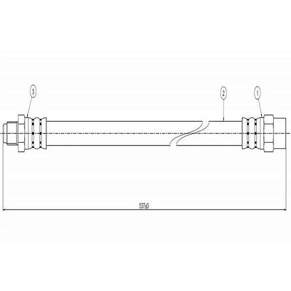 Lima 638 Arka Fren Hortumu 49 Cm (A6384281035)