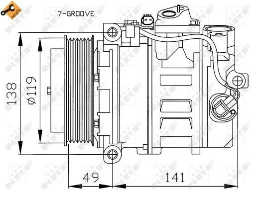 NRF KLİMA KOMPRESÖRÜ W203/W204 (A0012305511)